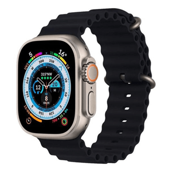 Relógio Inteligente Microwear W68 Ultra 49MM Pulseira Azul Marinho