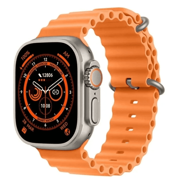 Relógio Smartwatch Inteligente Microwear W68 Ultra 49MM Pulseira Laranja