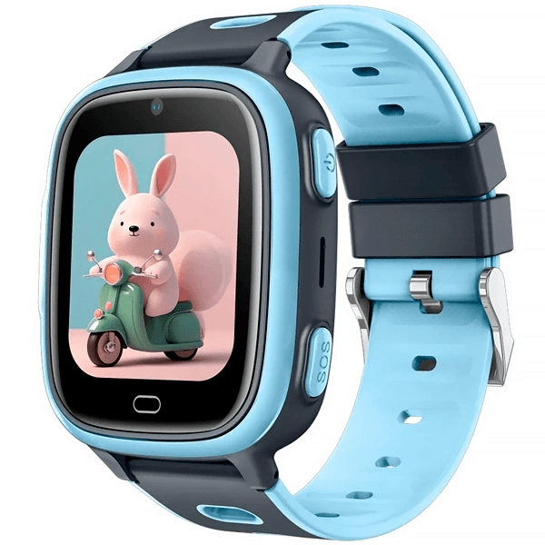 Relógio Smartwatch Inteligente para Crianças Blulory U86DD Kids 4G, Sim Card, Sos Alarme, Chamada de Vídeo, GPS, Microfone, Câmera, 64MB + 128MB, 1.5", 7 Jogos Incluídos - Azul