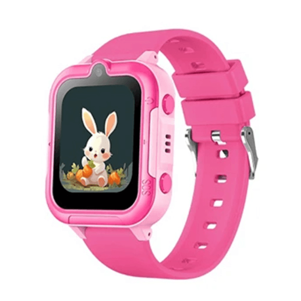 Relógio Smartwatch Inteligente Infantil Blulory U88 Kids 4G SIM-Card Sos Alarma Chamada de Vídeo GPS Microfone Câmera 8MB + 16MB 1.5" 7 Jogos Incluídos + Pulseira Adicional Rosa