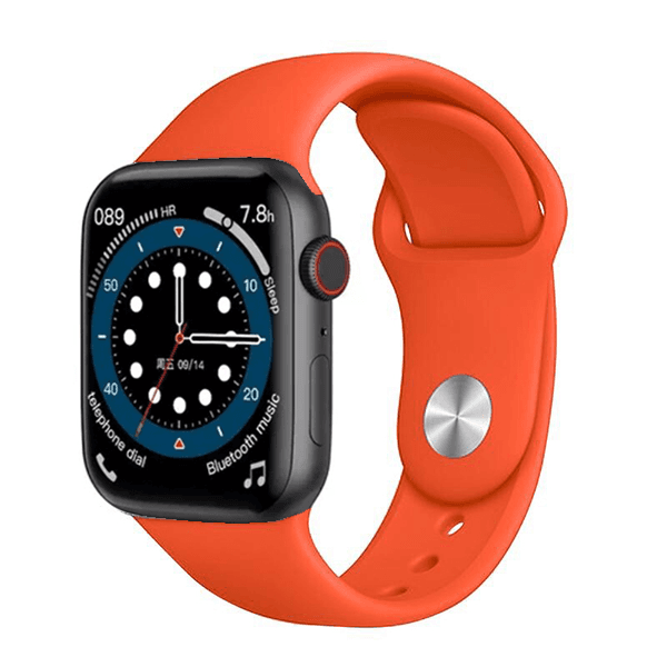 Relógio Smartwatch S10 Mini Watch 10 Com Bluetooth 3 Pulseiras Laranja