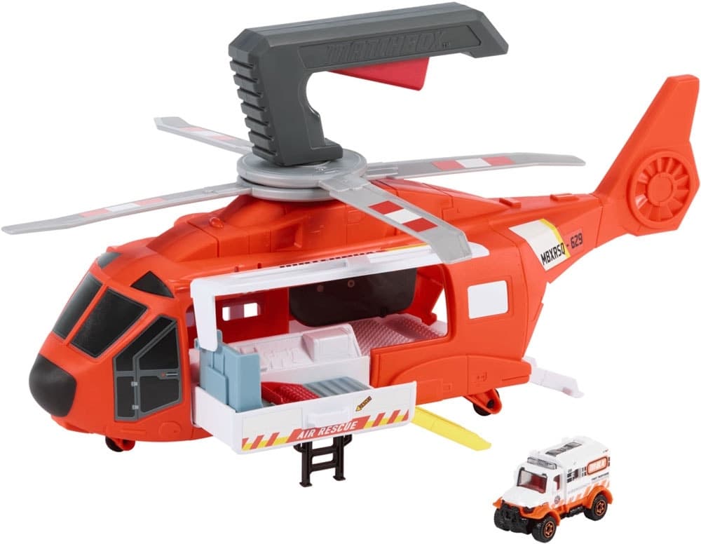 Helicóptero de Resgate Mattel Action Drivers Hxm74