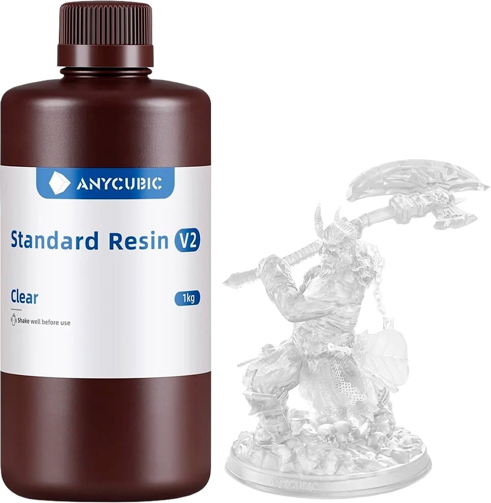 Resina Anycubic Standard V2 para Impressora 3D 1Kg - Transparente