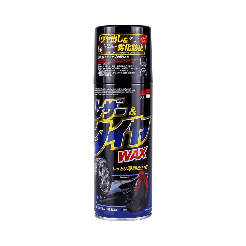 Revitalizador Automotivo Soft99 Leather And Tire Wax 420 Ml