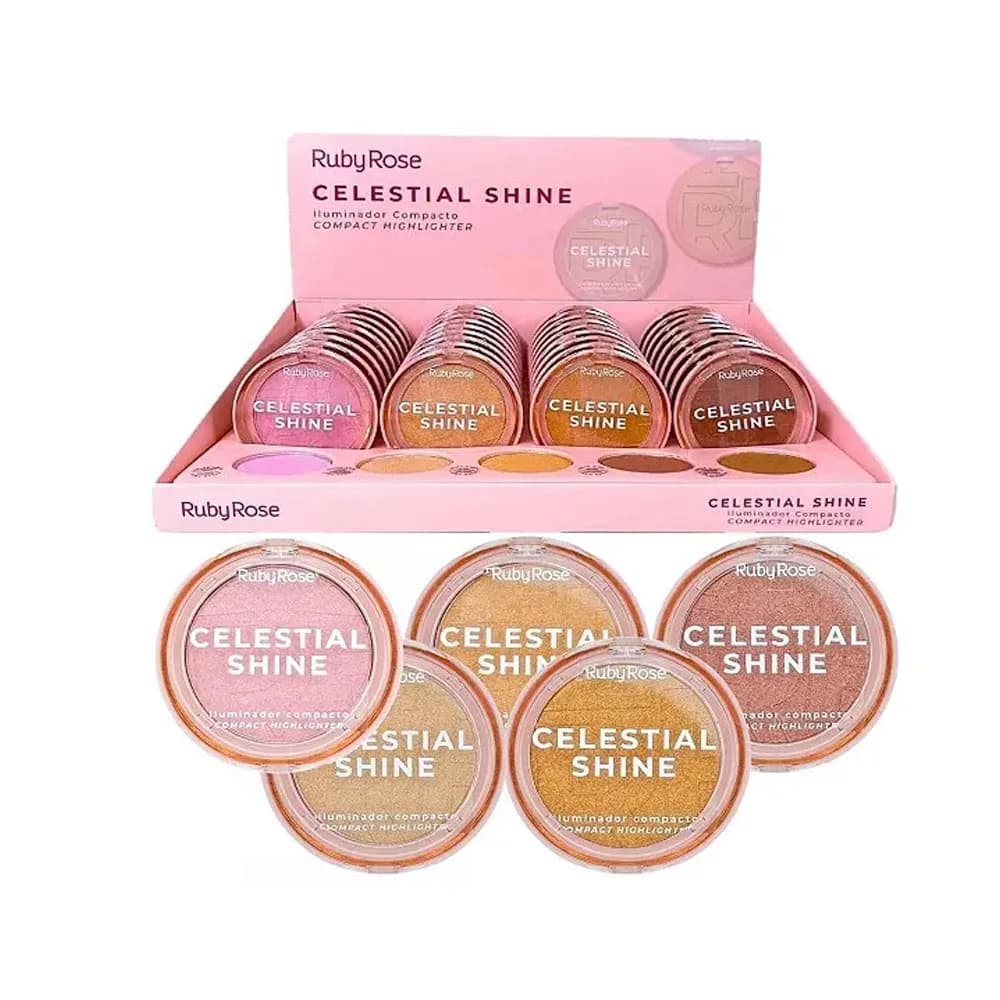 Iluminador Compacto Ruby Rose Celestial Shine Hb M701