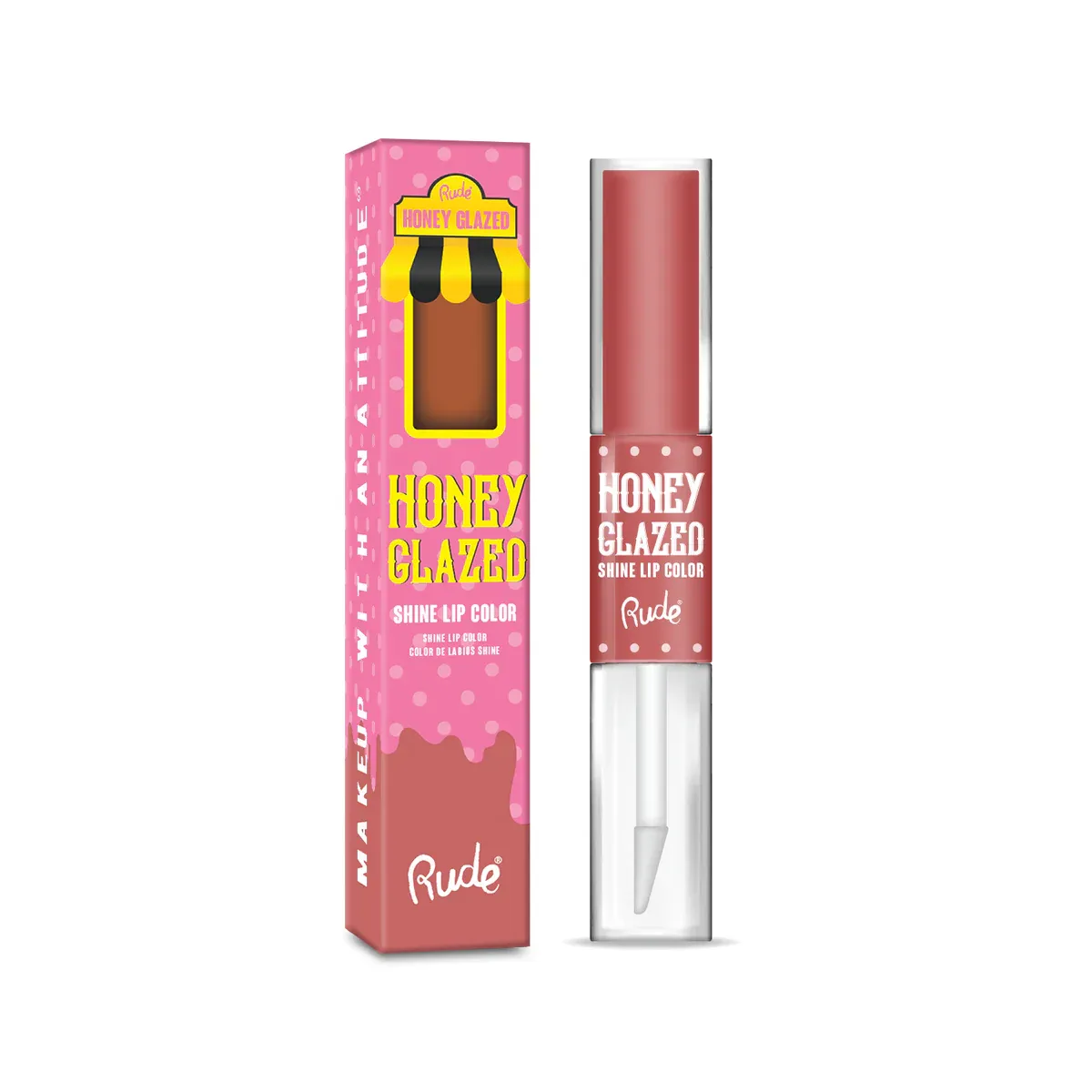 Rude Labial Liq.honey Glazed Shine Lip Color 2EN1 Sprinkled
