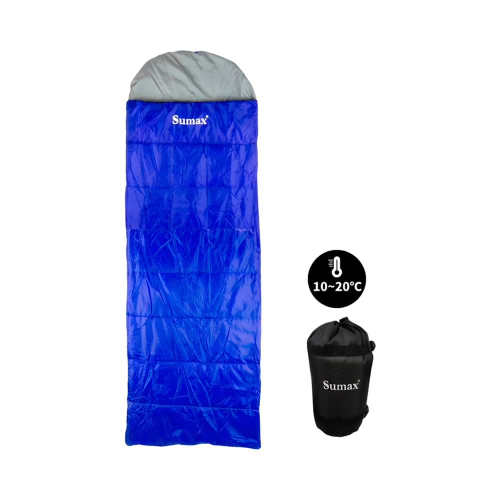 Saco de Dormir Sumax Saco-2 75x220cm Azul/Gris