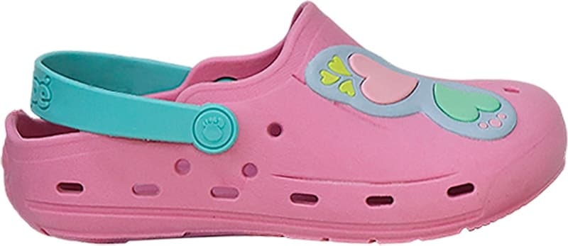 Sandália Infantil Pé com Pé 55165-1858 Rosa BB/Verde