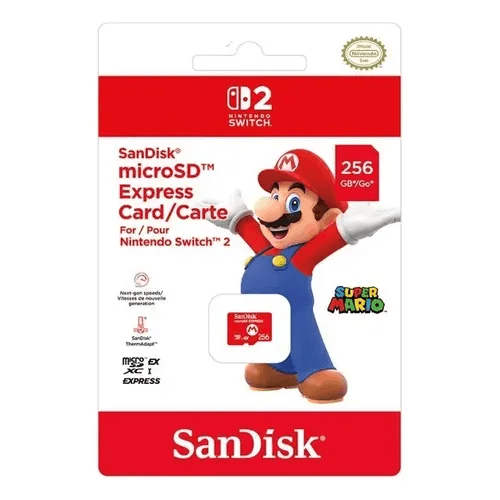 Acessórios Sandisk Memoria Micro Sd P/nintendo Switch 2 256GB