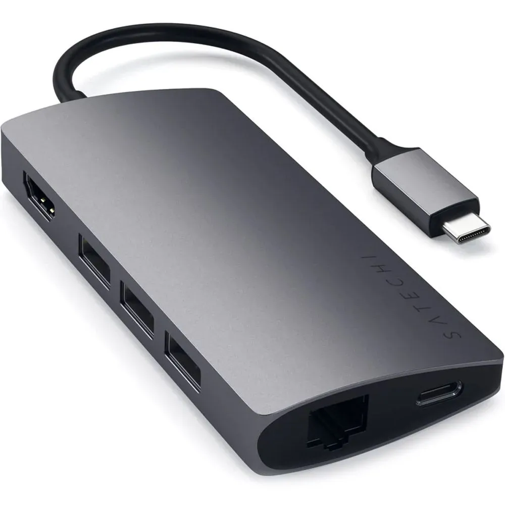 Adaptador Multiport Satechi St-TCMA2M USB-C V2 4K Cinza