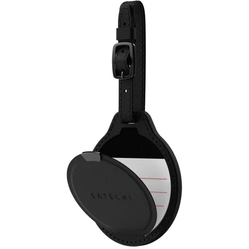 Etiqueta de Bagagem Satechi Findall Couro Vegano Preto