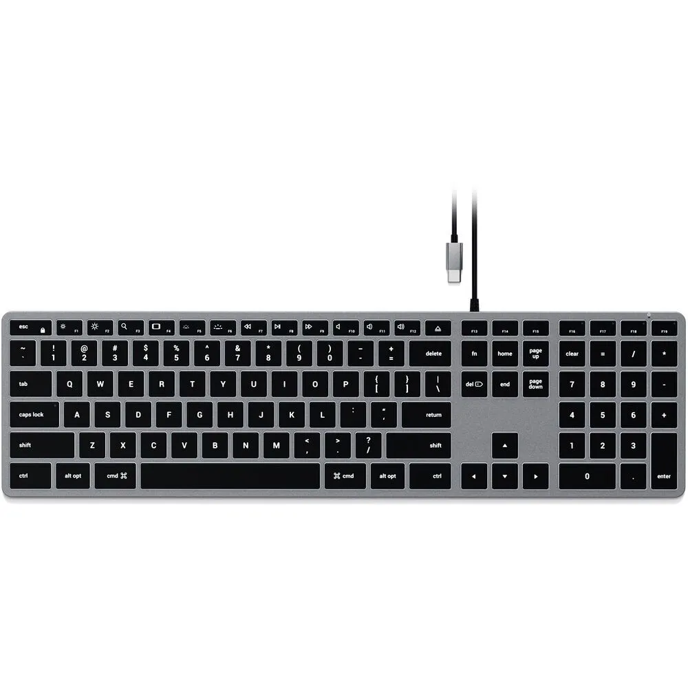Teclado Satechi St-UCSW3M com Fio Retroiluminado Space Gray