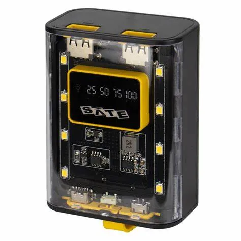 Carregador Portátil Satellite A-Pb410003 10000mAh 22.5W Preto/Amarelo/Transparente