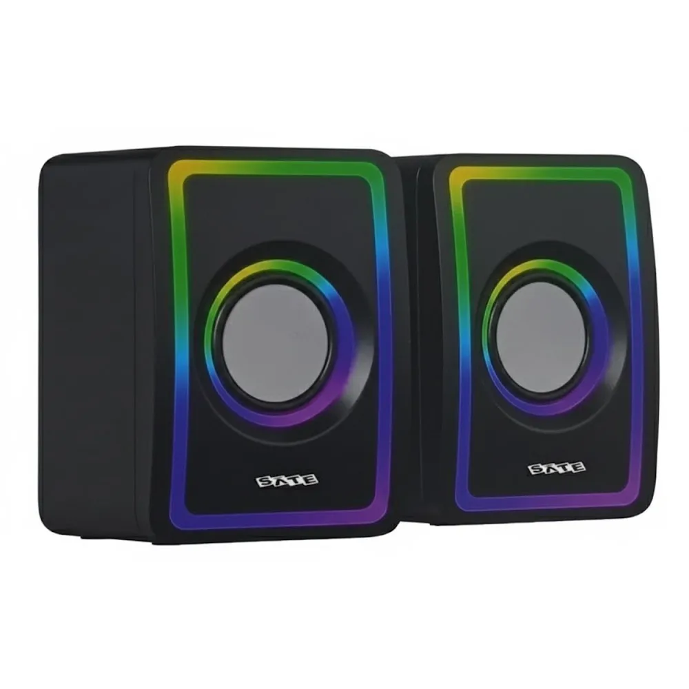 Caixas de Som Satellite As-92005B Bt/rgb/aux/usb Preto