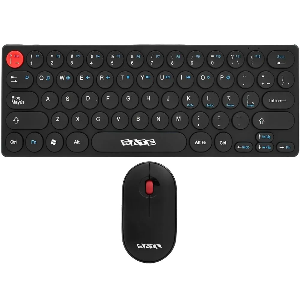 Teclado + Mouse Satellite Ak-6012G Wireless 2.4GHz Español Negro