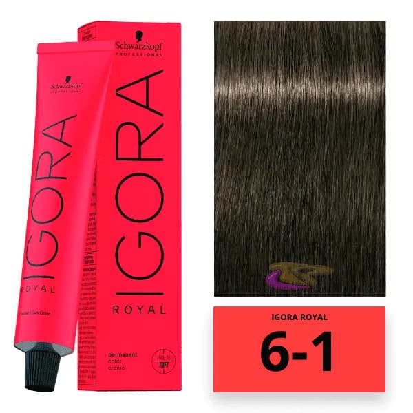 Coloração Schwarzkopf Igora Royal 60ml 6-1