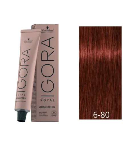 Coloração Schwarzkopf Igora Royal Absolutes 60ml 6-80