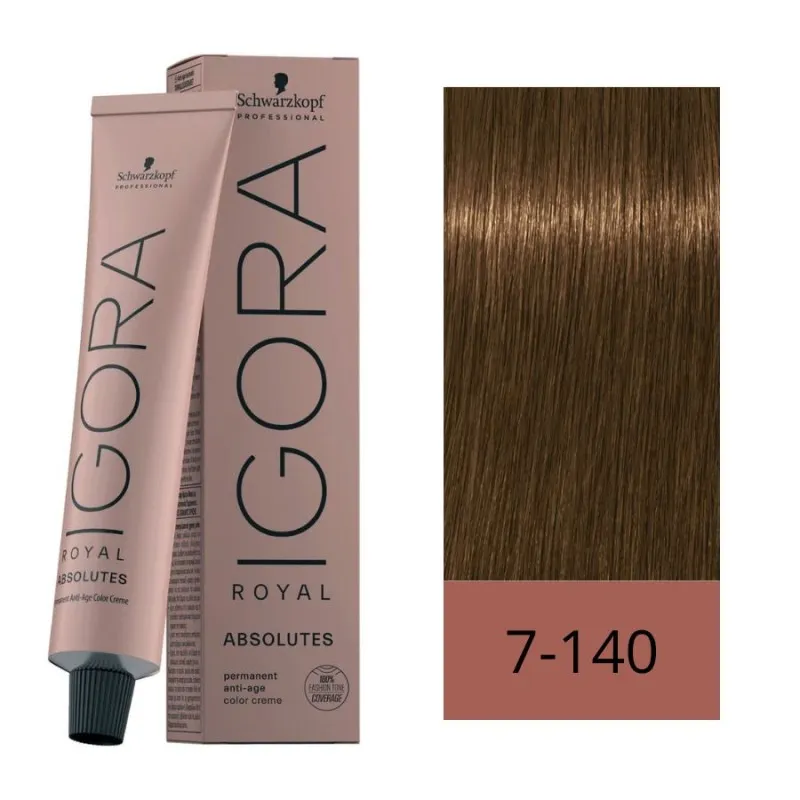 Coloração Schwarzkopf Igora Royal Absolutes 60ml 7-140