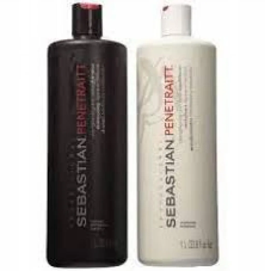 Kit Shampoo Sebastian 1L + Condicionador Penetraitt 1L Profissional