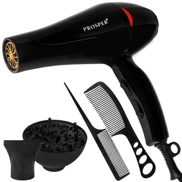 Secador de Cabelo Prosper P-6601 2800W 2 Velocidades 3 Temperaturas 110V ~ 60Hz Preto