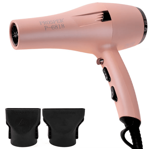 Secador de Cabelo Prosper P-6818 Super Turbo 7200W 3 Temperaturas 2 Velocidades Bivolt Rosa
