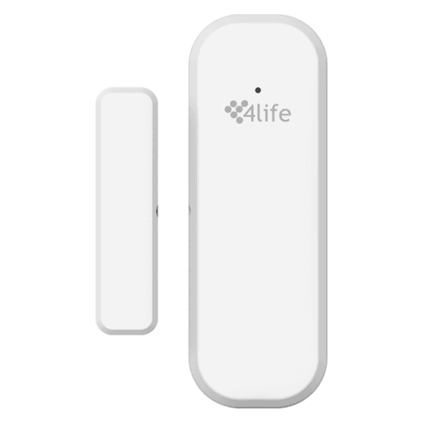 Sensor de Contato Magnético 4Life Fl01 Sem Fio para Porta-Janela / Wifi / 3V / A Pilha (2 Aaa Não Incluída) / Compatível com Alexa e Google Assistant / App Smart Life - Branco