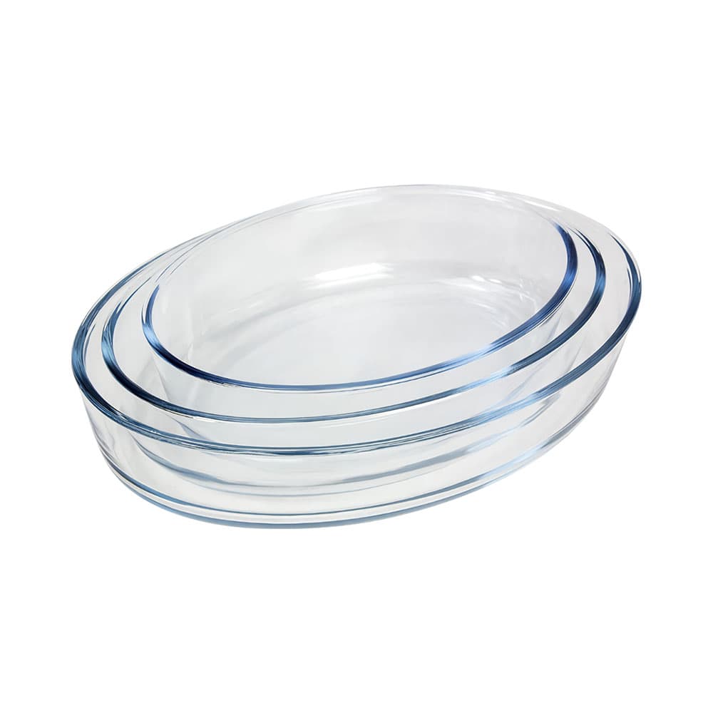 Conjunto de Assadeiras de Vidro Marinex 3 Peças