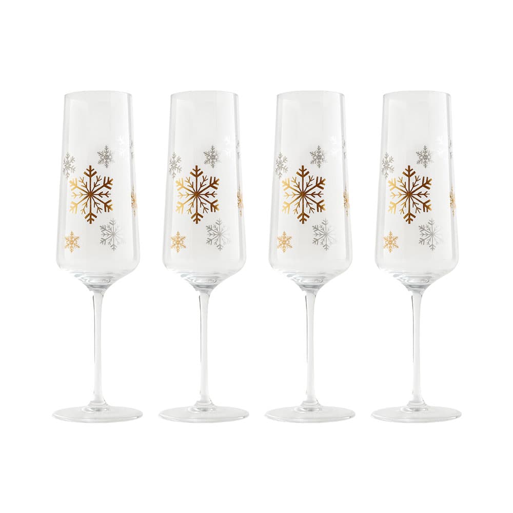 Conjunto de Copos para Champanhe Santini 230ml 4 Peças