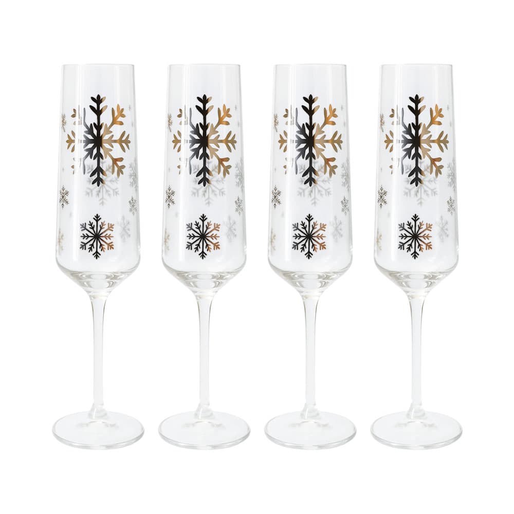 Conjunto de Copos para Champanhe Santini 230ml 4 Peças