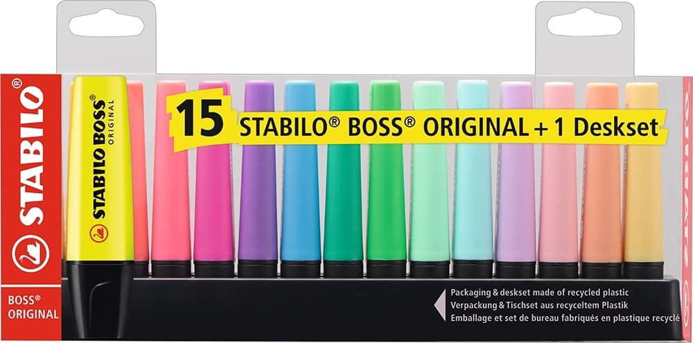 Conjunto de Marcadores Stabilo Boss Original 7015-01 (15 Unidades)