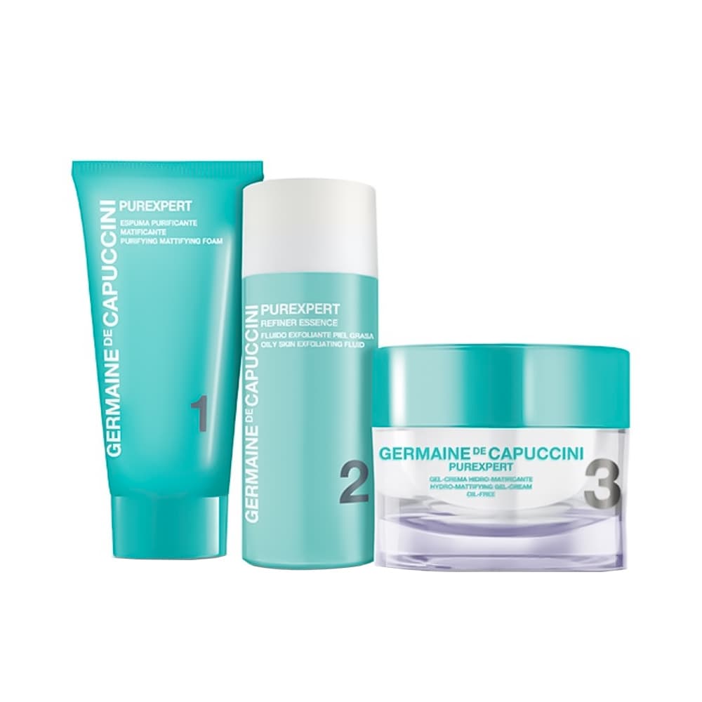 Kit Programa Purexpert Pele Oleosa 3 Peças Germaine de Capuccini