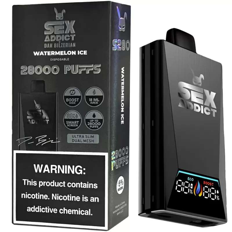 Vape Sex Addict S280 Black 28000PUFFS Watermelon Ice