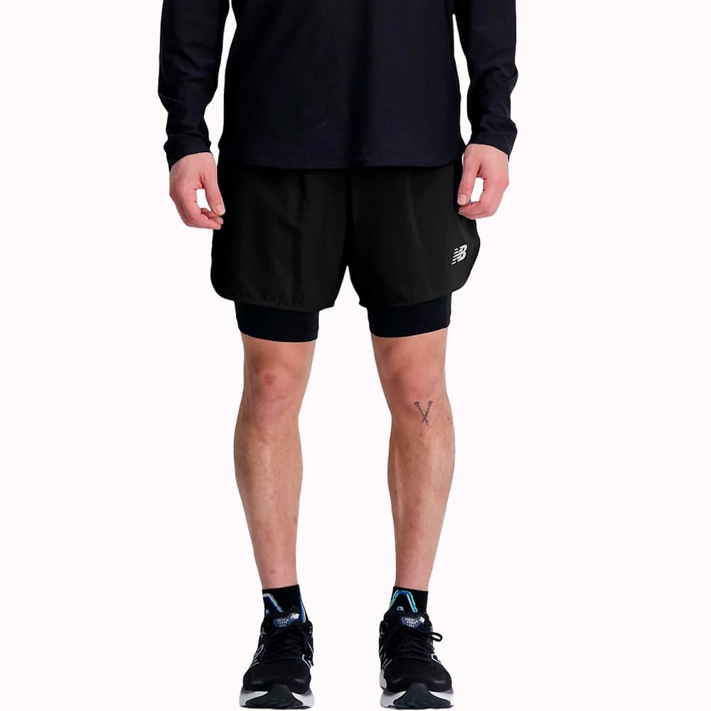 Short New Balance Masculino Q Speed 6 Inch M Preto MS33282BK