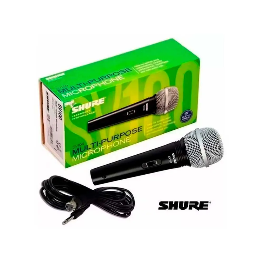 Microfone Shure Sv100 Com Cabo