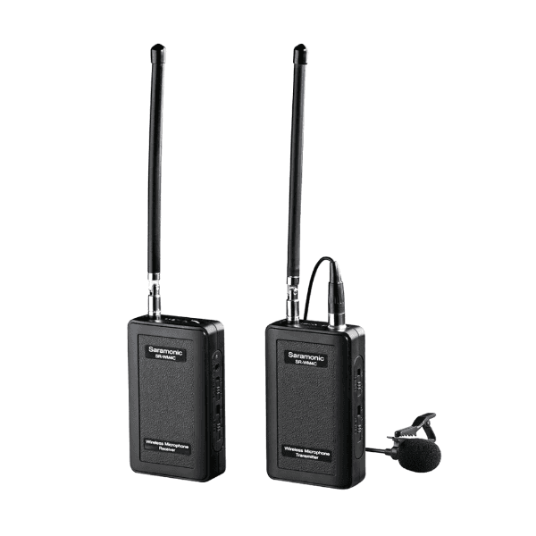 Sistema de Microfone de Lapela Sem Fio Vhf Saramonic Sr-WM4C V2 com 1 Receptor e 1 Transmissor (1Tx + 1Rx) - Preto