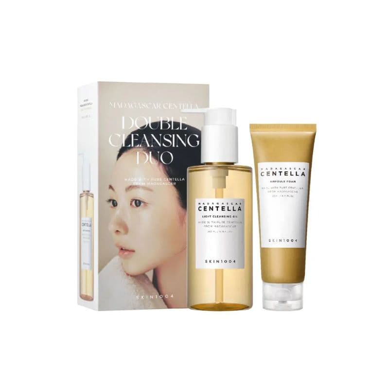 Kit de Limpeza Facial Skin1004 Madagascar Centella Duo Oil 200ml + Foam 125ml