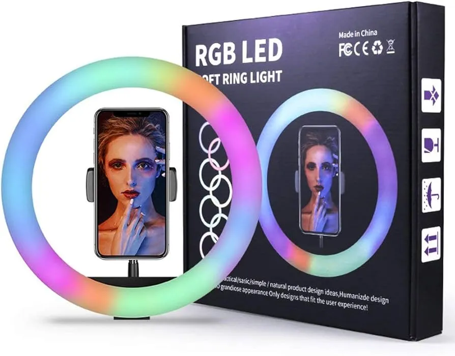 Ring Light Smart Vision Mj33 RGB 13" com Tripé