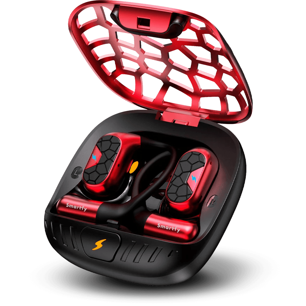 Fones de Ouvido Smartfy Bluetooth FS10B/R Black/red
