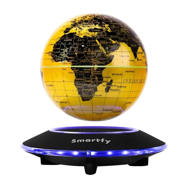 Globo Levitante Smartfy GB01G 14CM Dourado Mapa Mundi 110/220V