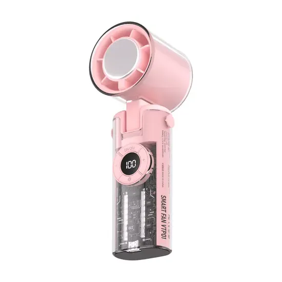 Ventilador Portátil Smartfy VTP01P Recarregável Rosa