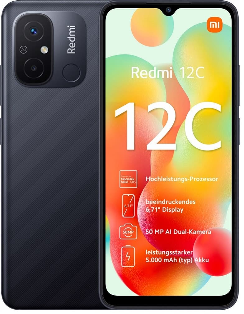 Celular Xiaomi Redmi 12C Dual Sim 6.7" 4GB/128GB Preto