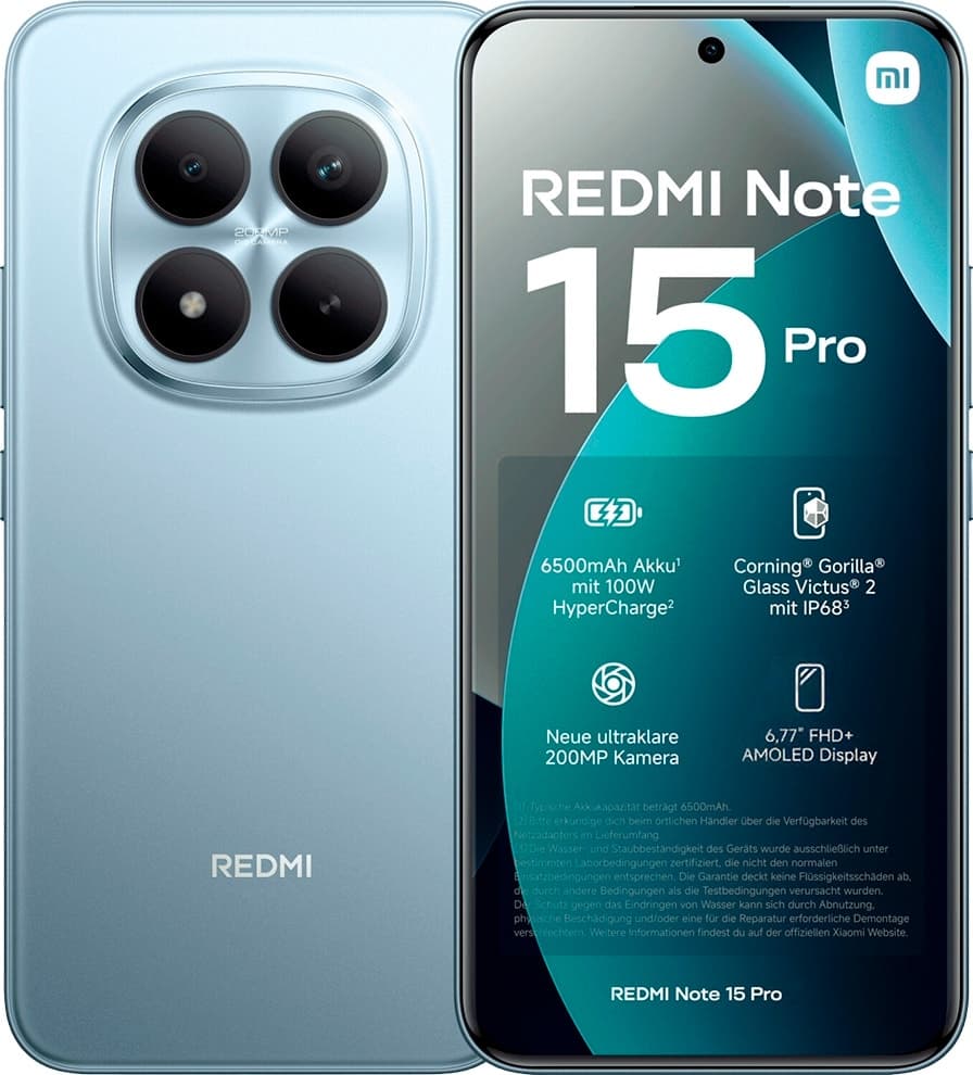 Celular Xiaomi Redmi Note 15 Pro LTE Dual Sim 6.77" 8GB/256GB Azul Glacial