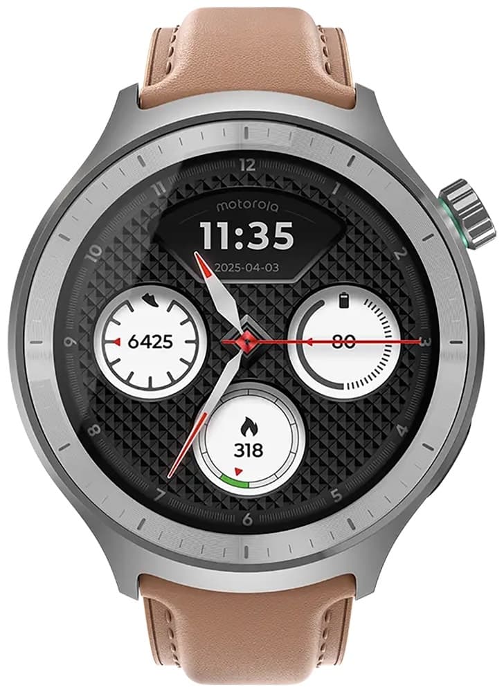 Smartwatch Motorola Moto Watch Prata/Marrom