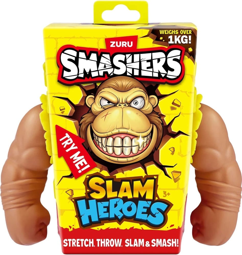 Brinquedo Smashers Slam Heroes Gorilla Brown Zuru