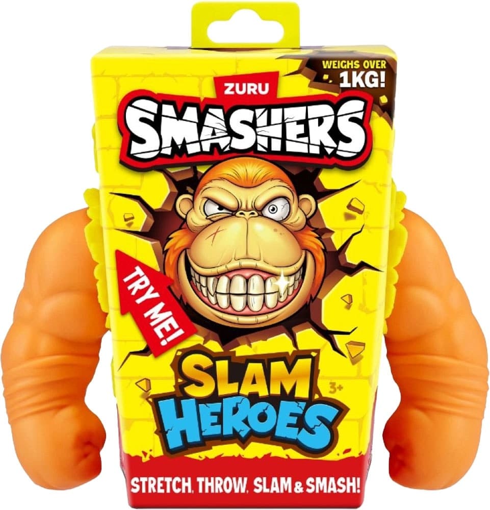 Brinquedo Smashers Slam Heroes Gorilla Laranja Zuru