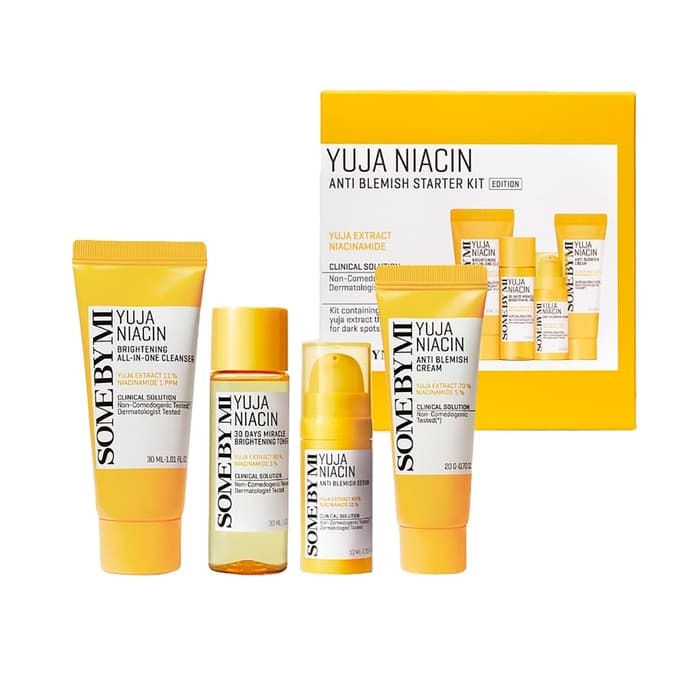 Kit de Limpeza Facial Somebymi Yuja Niacin Anti Blemish Starter