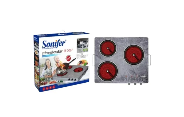 Cozinha Sonifer Elétrica Sf-3067 3 Bocas 3500W 220V 50/60Hz