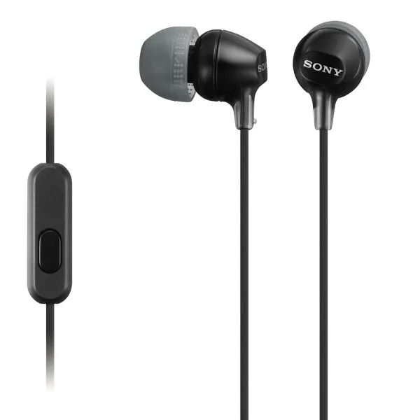 Fones de Ouvido Sony Mdr-EX15AP 3.5Mm com Microfone Preto