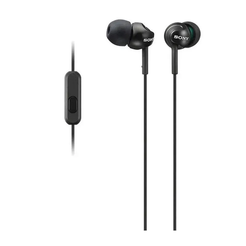 Fone de Ouvido Sony Mdr-EX110AP com Microfone Preto