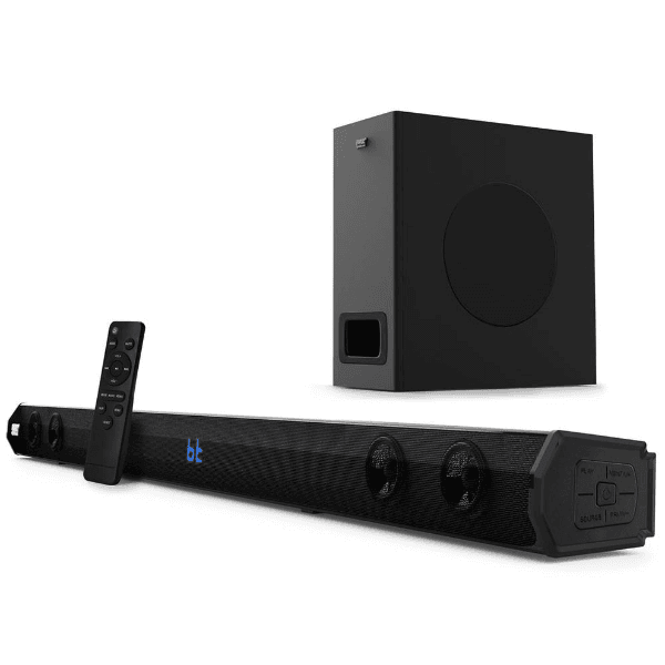 Soundbar Pyle PSBV28HB 120 Watts Rms com Bluetooth/HDMI(ARC)/Óptico/AUX/USB/Subwoofer Wireless/LED/Bivolt